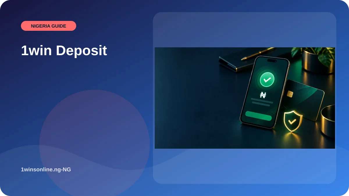 1win Deposit illustration